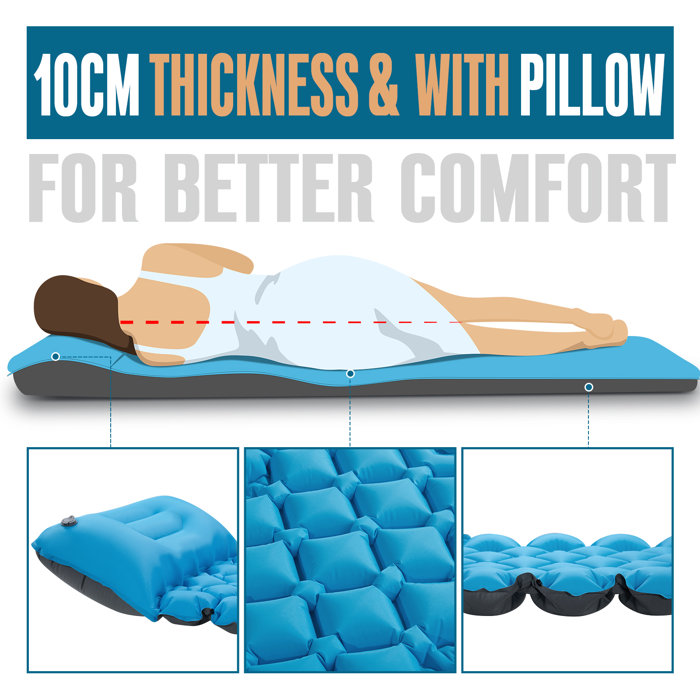 AKSOUL Camping Sleeping Pad Camp Cot Mattress & Reviews Wayfair